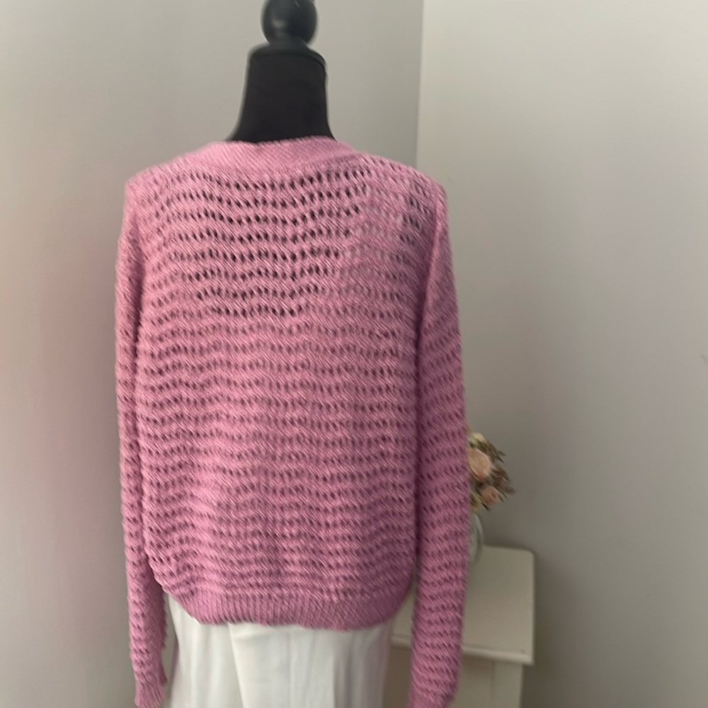 Pink Lulus Crochet Cardigan Sweater - Picture 4 of 8